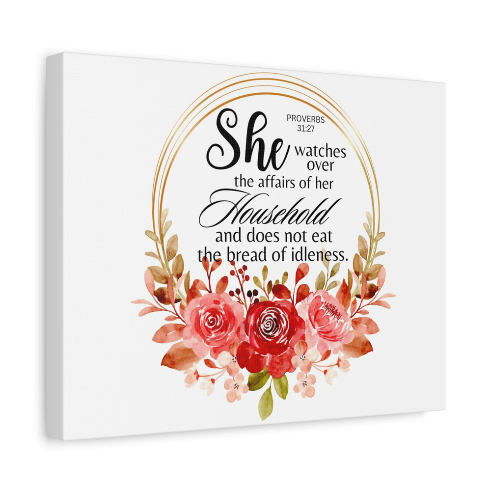 Scripture Walls Proverbs 31:27 She Watches Over Her Household Bible Verse